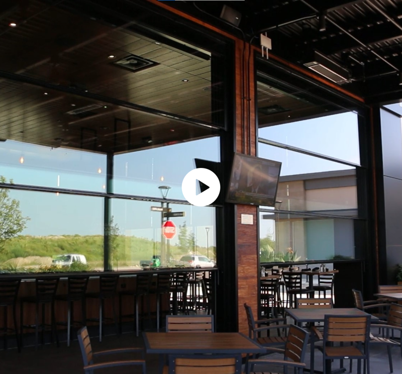Retracted Panel Vertical Retracting Doors - Panora Systems